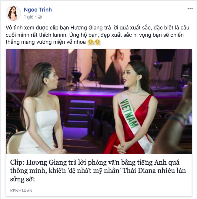 Ngọc Trinh khen hết lời, Thanh Duy sang Thái cổ vũ Hương Giang Idol